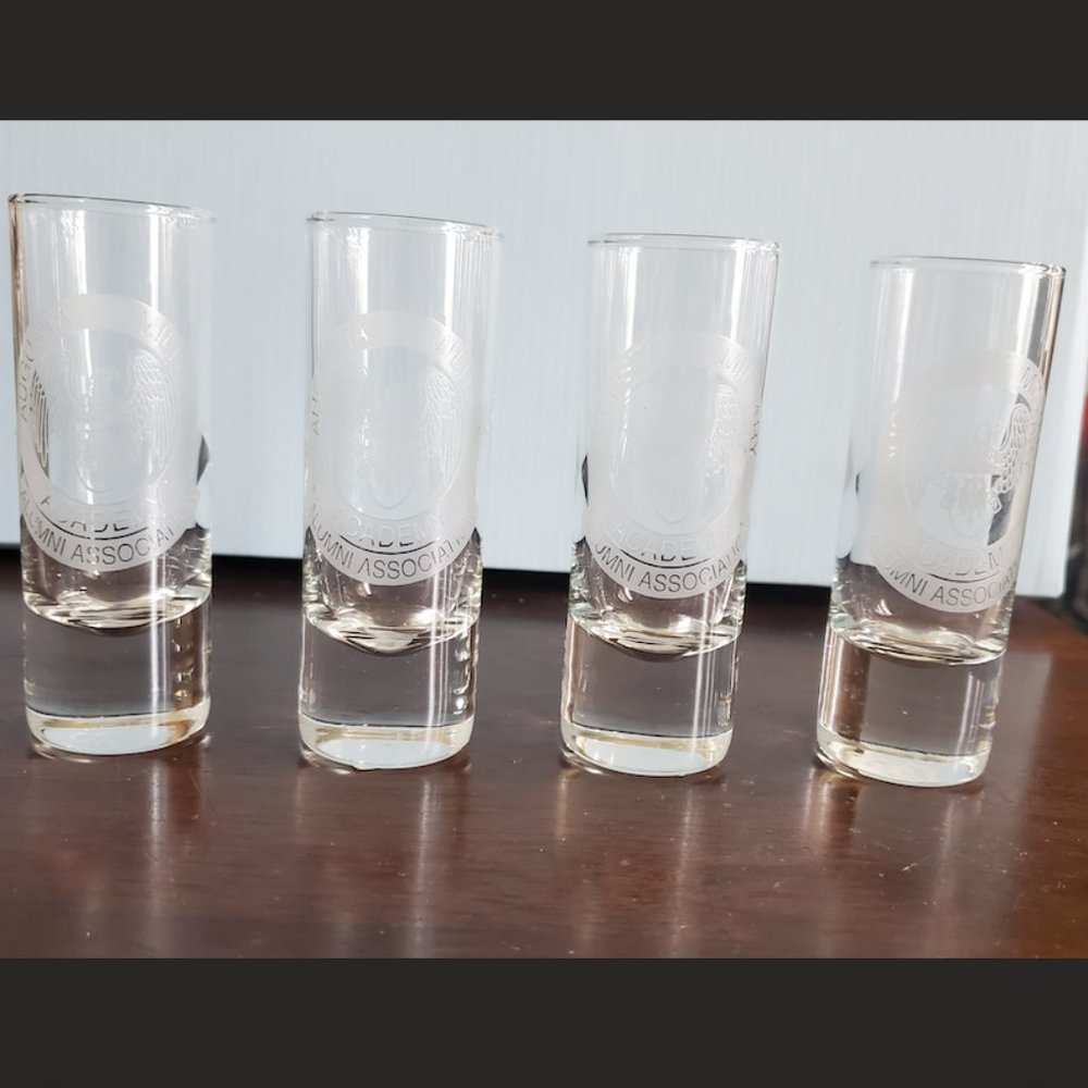 Vintage Augusta Military Academy Alumni Association Shot Glasses